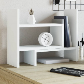 Desk Organizer White 15.2x6.7x15.4" Engineered wood