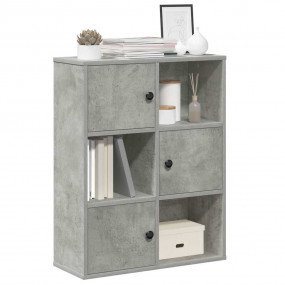 Bookcase Concrete Grey 23.6x9.4x30.1" Engineered Wood