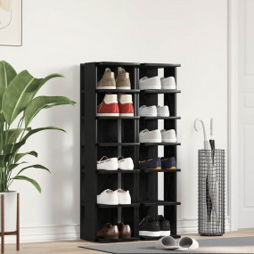 Shoe Cabinets 2 pcs Black Oak 9.8x10.6x40.2" Engineered...
