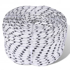 Braided Boat Rope Polyester 0.24 " 1640.4 ' White