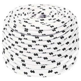 Braided Boat Rope White 0.24 "x82.0 ' Polyester