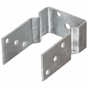 Fence Anchors 6 pcs Silver 3.5x2.4x5.9" Galvanized Stee...