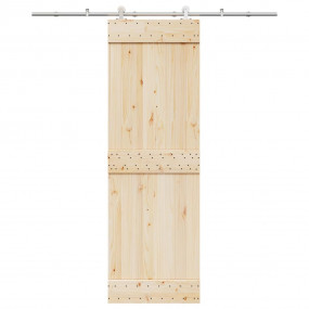 Sliding Door Hardware Kit 78.7 " Stainless Steel Silver