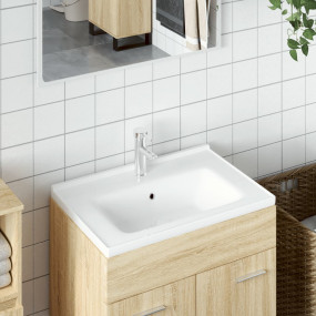 Bathroom Sink White 28.0x18.9x7.7" Rectangular Ceramic