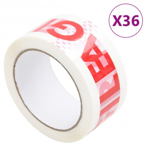 Packaging Tape 36 pcs FRAGILE Printed White 1.89 " x 21...