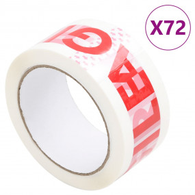 Packaging Tape 72 pcs FRAGILE Printed White 1.89 " x 21...