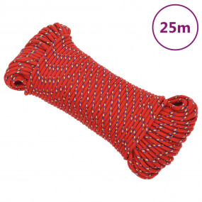 Boat Rope Red 0.12 " 82.0 ' Polypropylene