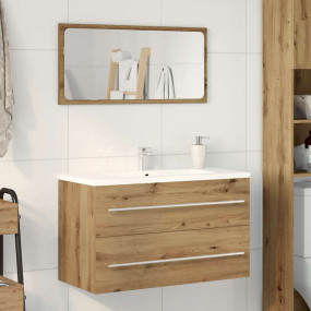 Bathroom Sink Cabinet Artisan Oak 31.5x15.2x18.9" Engin...
