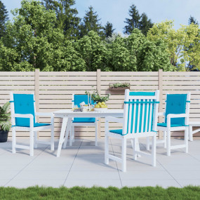 Patio Lowback Chair Cushions 4 pcs Blue 39.4x19.7x1.2" ...