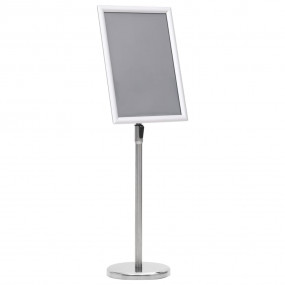 A3 Pedestal Poster Stand Silver Aluminum Alloy