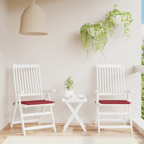 Patio Chair Cushions 2 pcs Wine Red 15.7x15.7x1.6" Oxfo...