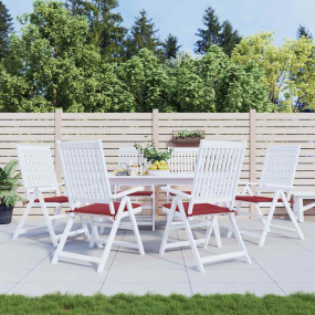 Patio Chair Cushions 6 pcs Wine Red 15.7x15.7x1.6" Oxfo...