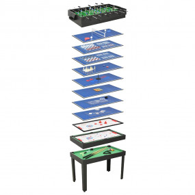 15-in-1 Multi Game Table 47.6x24.0x32.3" Black