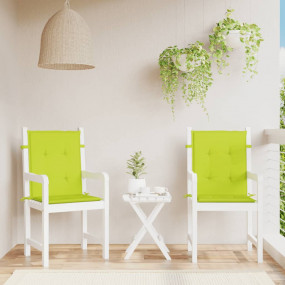Patio Lowback Chair Cushions 2 pcs Bright Green 39.4x19...