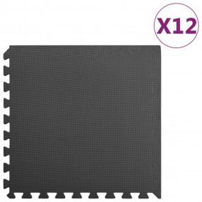 Floor Mats 12 pcs 4,32  EVA Foam Black