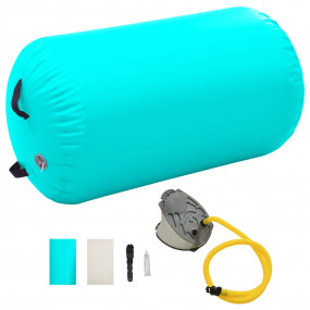 Inflatable Gymnastic Roll with Pump 39.4x23.6" PVC Gree...