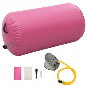 Inflatable Gymnastic Roll with Pump 47.2x35.4" PVC Pink