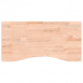 Desk Top 31.5x(14.2-15.7)x1.0" Solid Wood Beech