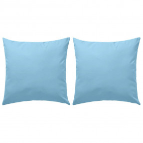Patio Pillows 2 pcs 17.7x17.7" Light Blue