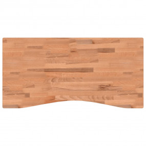 Desk Top 39.4x(17.7-19.7)x1.6" Solid Wood Beech