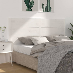 Headboard White 57.5x1.6x39.4" Solid Wood Pine