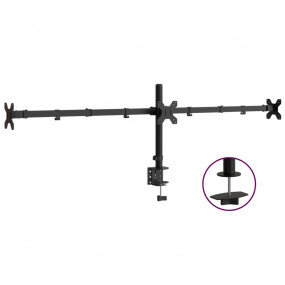Imag:Triple Monitor Stand Black Steel VESA 75/3.94 