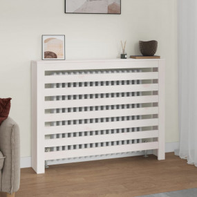 Radiator Cover White 42.7x7.5x33.1" Solid Wood Pine