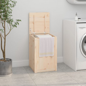 Laundry Box 17.3x17.3x26.0" Solid Wood Pine