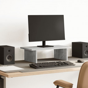 Monitor Stand Concrete Grey 19.7x10.6x5.9" Engineered W...