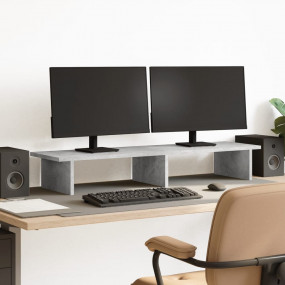 Monitor Stand Concrete Grey 39.4x10.6x5.9" Engineered W...