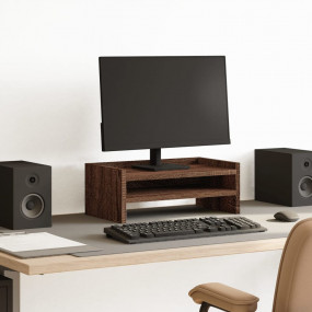 Monitor Stand Brown Oak 16.5x9.4x6.3" Engineered Wood
