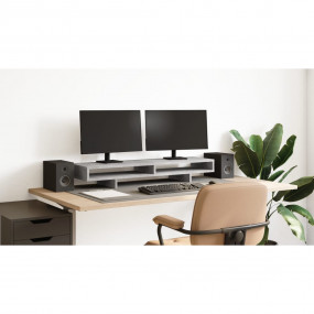 Monitor Stand Concrete Grey 39.4x10.6x5.9" Engineered W...