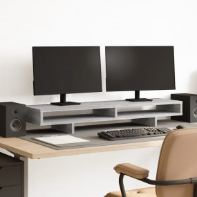 Monitor Stand Grey Sonoma 39.4x10.6x5.9" Engineered Woo...