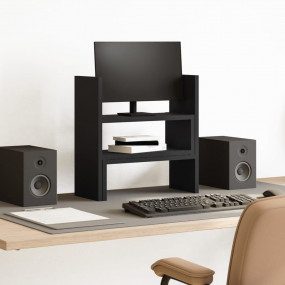 Desk Organizer Adjustable Black 15.7x6.7x16.1" Engineer...