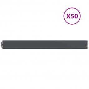 Lawn Edgings 50 pcs Anthracite 3.9x40.6" Cold-rolled St...
