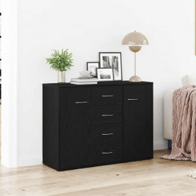 Sideboard Black Oak 34.6x11.8x25.2" Engineered Wood
