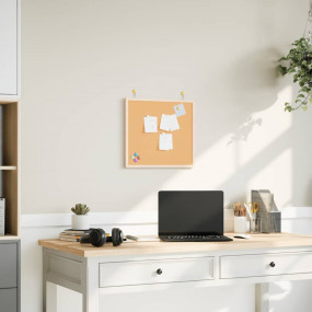 Cork Board with Solid Pine Wood Frame 15.7x15.7"