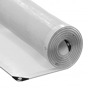 Clear Tarpaulin with Eyelets 13.1x13.1' Polyethylene