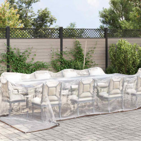 Clear Tarpaulin with Eyelets 13.1x19.7' Polyethylene