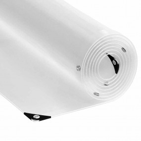 Clear Tarpaulin with Eyelets 3.3x19.7' PVC