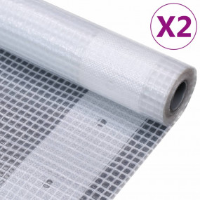 Leno Tarpaulins 2 pcs 2.84 oz/ft 13.1x19.7' White (2x45...