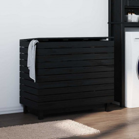 Laundry Basket 34.8x17.3x29.9" Solid Wood Pine