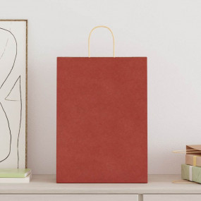 Paper Bags 250 pcs with Handles Red 32x17x44 cm