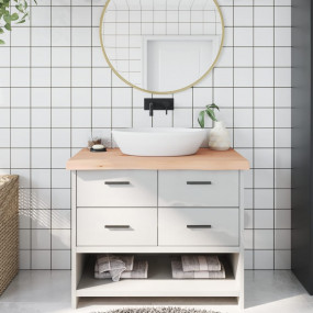 Bathroom Countertop 39.4 x 19.7 x (0.8-2.4) " Untreated...
