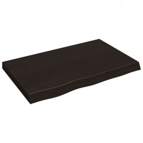 Bathroom Countertop Dark Brown 31.5 x 19.7 x (0.8-2.4) ...