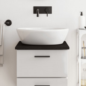 Bathroom Countertop Dark Brown 15.7x19.7x0.8" Treated S...