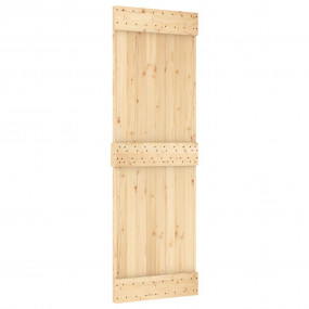 Sliding Door with Hardware Set 27.6x82.7" Solid Wood Pi...