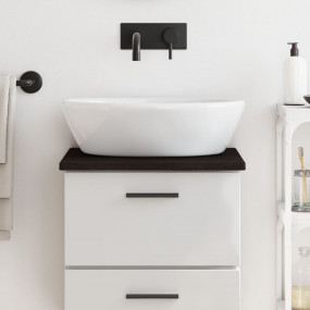 Bathroom Countertop Dark Brown 15.7x11.8x0.8" Treated S...