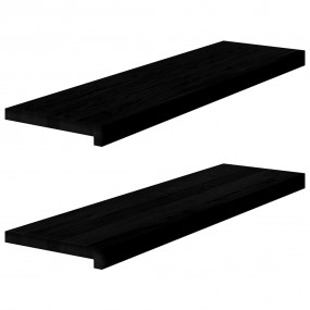 Window Sills 2 pcs Dark Brown 35.4x9.8x0.8" Solid Wood ...