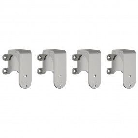 Barn Door Bypass Brackets 4 pcs for Round Rails Stainle...